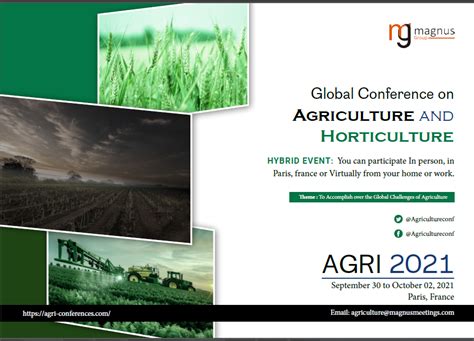 Global Conference On Agriculture And Horticulture