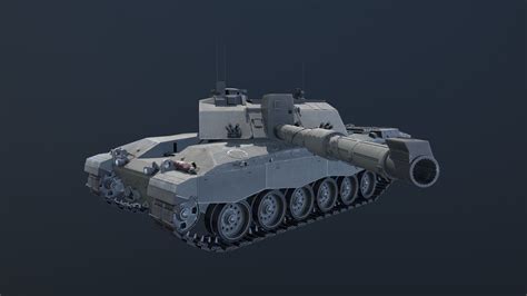 3d Model Challenger 2 Tank Vr Ar Low Poly Cgtrader