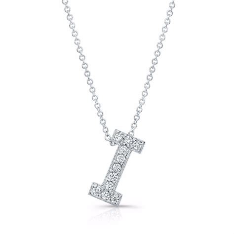 Diamond initial pendant in the letter - I | Initial pendant, Initial ...