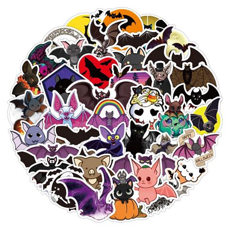 Bat Chiroptera Halloween Horror Stickers Arothy