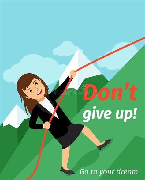 Motivation Poster Dont Give Up Stock Vector Illustration Of Goal