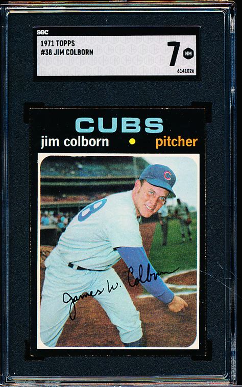 Lot Detail 1971 Topps Baseball 38 Jim Colborn Cubs Sgc 7 Nm