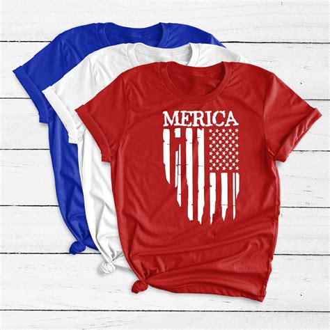 Merica Flag Shirt Merica Flag Tshirt Merica Shirt Women Etsy Merica Shirt Patriotic Shirts