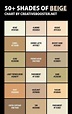 50+ Shades of Beige Color (Names, HEX, RGB & CMYK Codes) – CreativeBooster