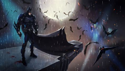 Bat Batman Dc Comics Moon Wallpaper Resolution3840x2194 Id1135374