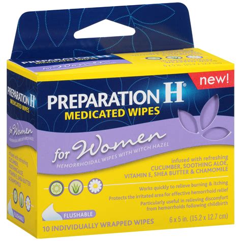 Preparation H Medicated Wipes For Women Sheets Walmart Com