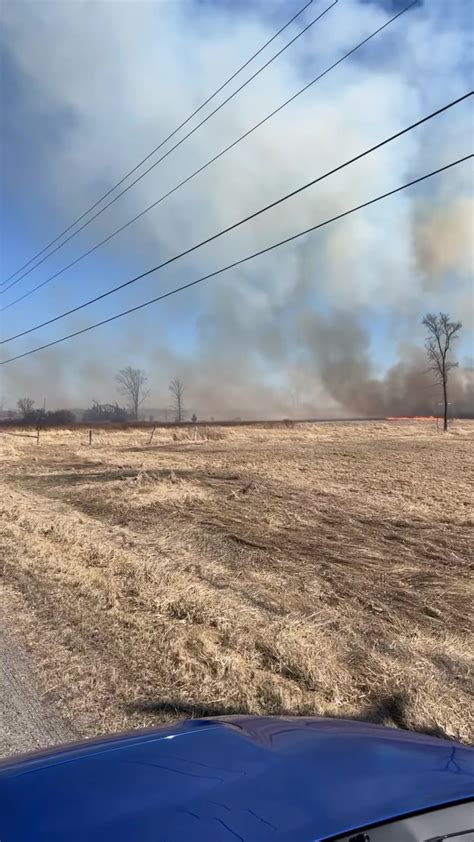 Breaking Active Grass Fire On County Road 34 Near Marble Rock Road