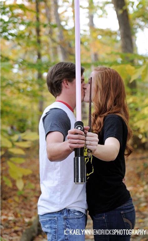 But which one is bigger? Harry Potter and Star Wars Engagement Pictures Kaelyn ...