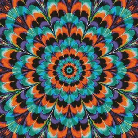 Free cross stitch patterns and more from 123stitch.com Kaleidoscope 4 Cross Stitch Pattern geometric