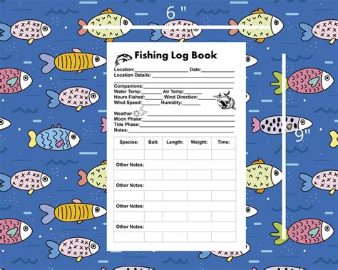 Fishing Log Fishing Log Book Fishing Journal Fishing Etsy