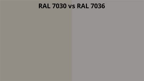 RAL 7030 Vs 7036 RAL Colour Chart UK