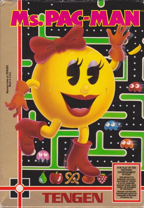 Ms Pac Man 1990 Nes Box Cover Art Mobygames