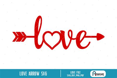 206 Love Heart With Arrow Svg Free Svg Cut Files