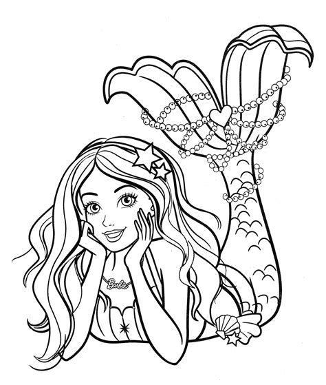 Check out our barbie games, barbie activities and barbie videos. Beautiful mermaid Barbie coloring pages - YouLoveIt.com