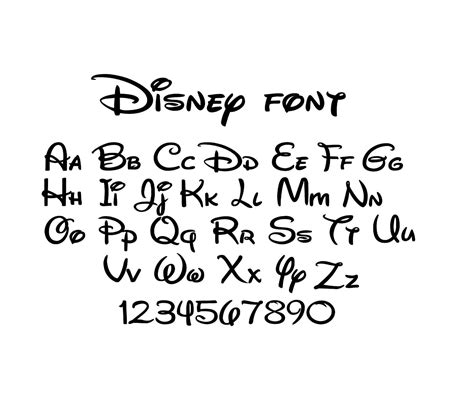 Disney Font Svg Disney Alphabet Svg Svg Files For Cricut Cricut