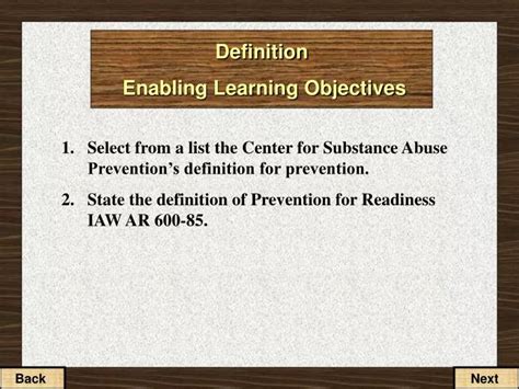 Ppt Definition Enabling Learning Objectives Powerpoint Presentation