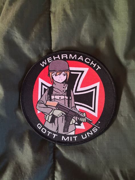 German Army Wehrmacht Pinup Anime Girl Infantry Morale Patch — Fei Corp