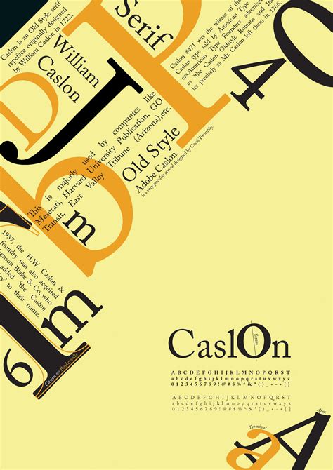 Caslon Font Poster Behance