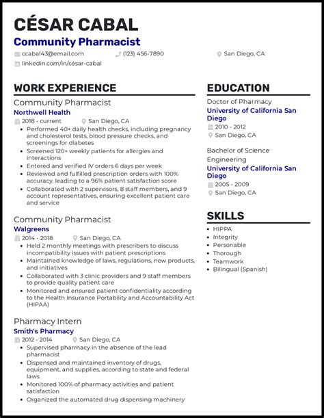 7 Pharmacist Resume Examples That Worked In 2023