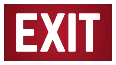 Exit Sign Png Free Logo Image
