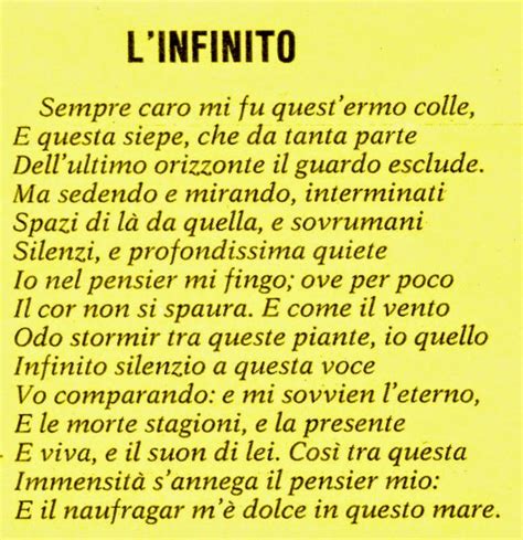 Giacomo Leopardi Linfinito Poesia Poemi Citazioni Preferite