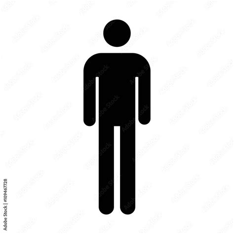 Male Or Mens Bathroom Restroom Sign Flat Icon For Apps And Websites Stock Vector Adobe Stock