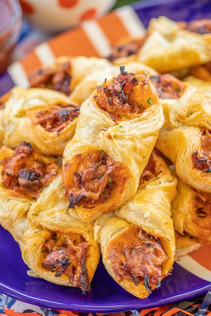 Cut dough into 24 even pieces. PULLED PORK PASTRY PUFFS | Recipes, Appetizer recipes ...