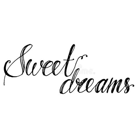 Hand Drawn Vector Lettering Phrase Sweet Dreams By Hand Isolated