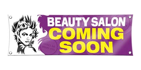 Buy Beauty Salon Coming Soon Banner 1ft X 3ft Vinyl Sign Hair Stylist