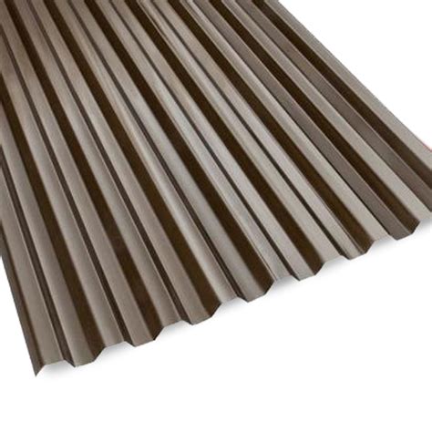 Suntuf 2 Ft X 6 Ft Corrugated Bronze Polycarbonate Plastic Roof Panel
