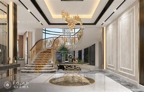 Villa Entrance Design In Doha Algedra Interior Design Modern Corridor