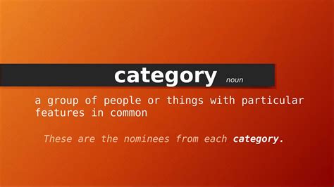 category , Meaning of category , Definition of category ...