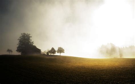 Wallpaper 1920x1200 Px Architecture Country Farm Fields Fog