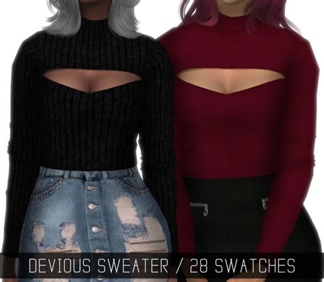 Devious Sweater And Aurea Top At Lumy Sims Sims 4 Updates