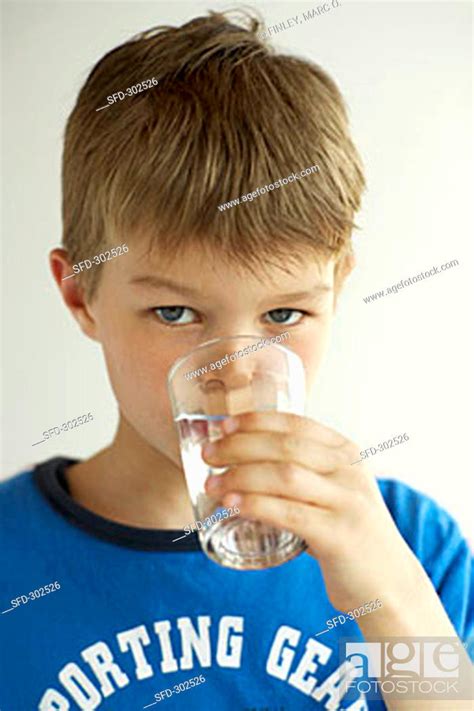 Boy Drinking Water 1 Stock Photo Picture And Rights Managed Image