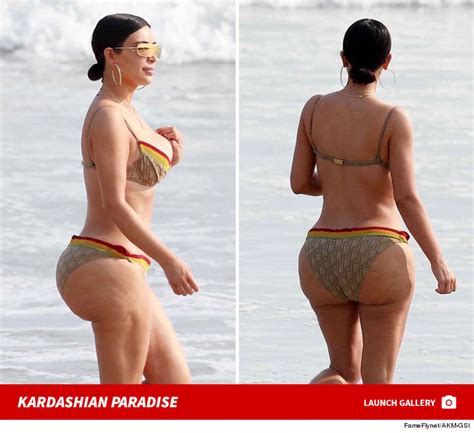 Kim And Kourtney Kardashian Strip Down To Bikinis In Mexico