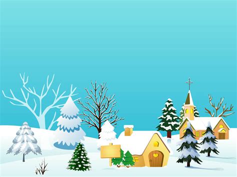 Christmas Village Cartoon Images Christmas Balls On Christmas Tree
