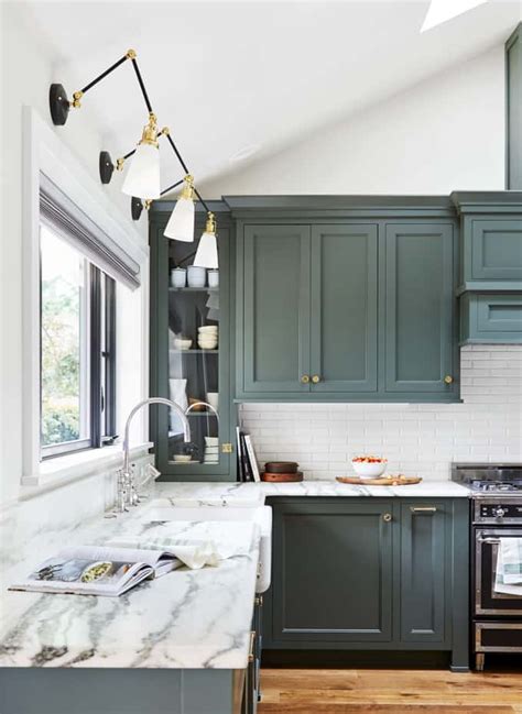 Moody Green Kitchen Cabinet Paint Colors Bright Green Door Interior Design Kitchen Kitchen