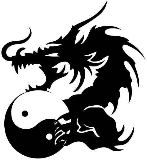 Descargar Dragón Con Símbolo Yin Yang Png Transparente Stickpng