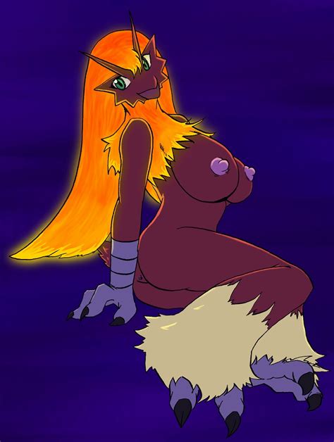 Rule 34 Blaziken Breasts Color Female Female Only Front View Nipples