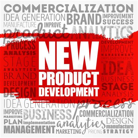 New Product Development Light Bulb Word Cloud Stock Photo Image Of