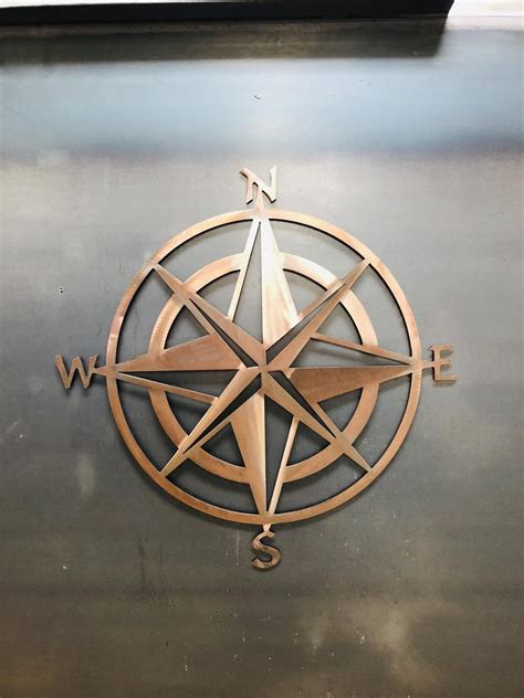 Compass wall decal ship ocean sea decor. Nautical Star and Compass Metal wall art and home | Etsy | Metal wall art, Nautical star, Metal ...