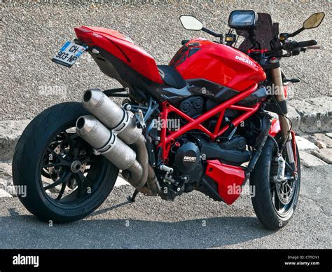 Red Ducati Testastretta Ii Motorbike France Stock Photo Alamy