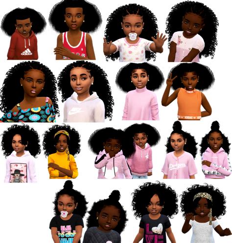 Child And Toddlers Hair Pack Sims 4 Toddler Clothes Sims 4 Cc Kids