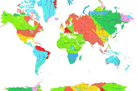 World Map Digital Art By Marlene Watson Pixels