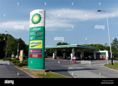 A Bp Petrol Station Displaying High Petrol Prices In The United Kingdom
