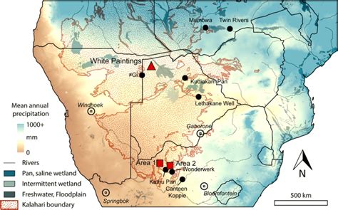 Kalahari Desert Africa Map
