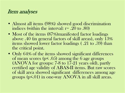 Ppt Adaptation Of Adaptive Behavior Assessment System Abas Ii