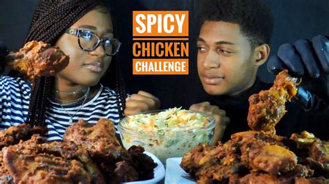 Asmr Nigerian Extra Spicy Chicken Challenge With Sis Mongermukbang Eatingno Talkingfood