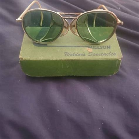 Vintage Willson Safety Glasses Goggles Circa 1940 S Steampunk Ebay